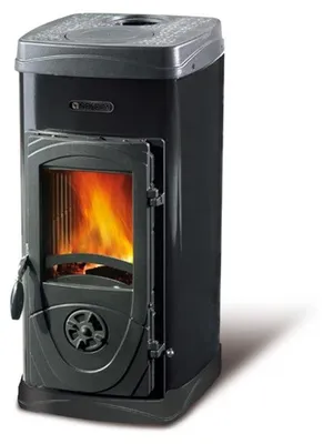 Produktbild von La Nordica SUPER JUNIOR, Schwarz, Brennholz, 143 m³, 80%, 1,5 kg/h, 5000 W