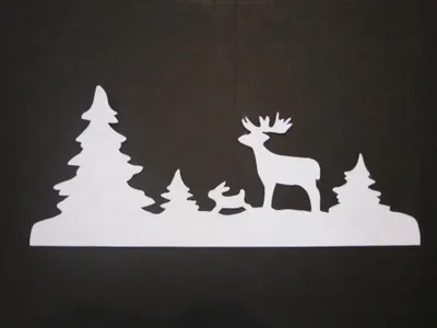 Produktbild von Winterdeko SCHNEE-WALD 2 Stück aus FILZ 50x21cm.