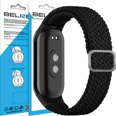 Produktbild von Beline Pasek Mi Band 9/8 Textil Czarny/Schwarz