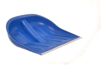 Image de Pelle à neige Aqbau® de 48 x 39 cm avec bordure en aluminium, déneigeuse, pelle à neige robuste avec fixation de manche de 30 mm, idéale pour les cours, les allées et