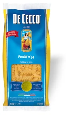 Immagine prodotto di Pasta Fusilli n° 34 5 x 500 gr. - De Cecco