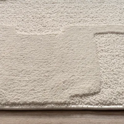 Produktbild von TT Home Wohnzimmer Teppich Schlafzimmer Kurzflor Soft Modern Boho Skandi Design 3D Unifarben Abstraktes Geometrisches Design Größe 200x290 cm