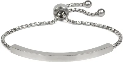 Produktbild von styleBREAKER Edelstahl Slider Armband mit Schmuckelement, Ankerkette, Schiebeverschluss, Schmuck, Damen 05040082