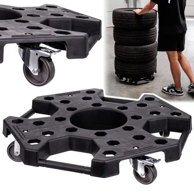 Produktbild von Plattformständer für Räder, Reifen, 150 kg, Transportwagen für Räder, Felgen