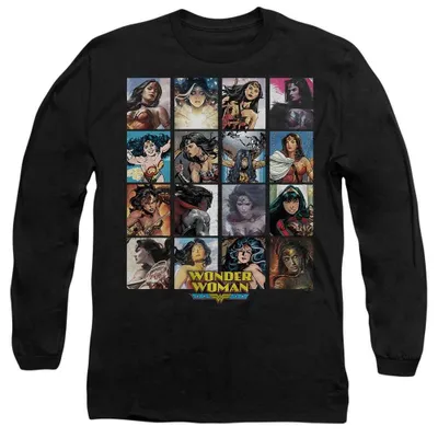 Produktbild von Wonder Woman - T-Shirt für Herren/Damen Uni, Langärmlig TV41643 (M) (Schwarz)