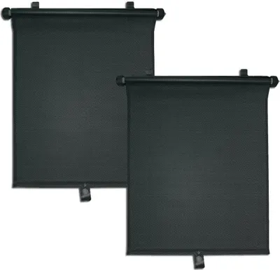 Produktbild von 2x Auto Sonnenschutz Rollo schwarz Kinder Seitenschutz Sonnenblende universal