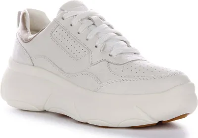 Produktbild von Geox D Nebula 2.0 XB Damen Ledersneaker in Weiß – 7,5 UK - 41 EU - 10,5 US / Weiß