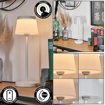 Produktbild von Spinea dimmbare Tischlampe aus Metall/Kunststoff in Weiß