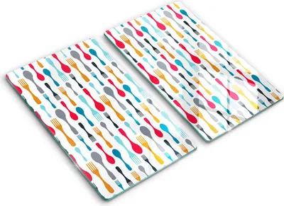 Produktbild von Abdeckung Glas - Küchenabdeckung - 2x30x52 cm - Abdeckplatte -Löffelillustration