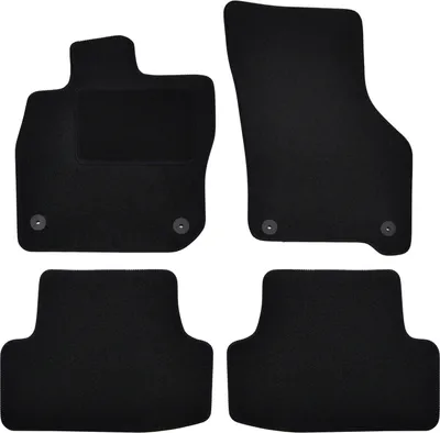 Image de Tapis De Sol Noir Velours Pour Audi A3 8Y Depuis 2020 4pcs, Ajustement précis, Base Antidérapante, Renforcée dans la Zone de la Pédale