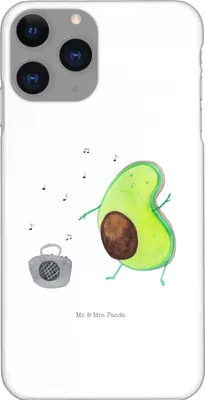 Produktbild von Mr. & Mrs. Panda Iphone 11 Pro Handyhülle Avocado Tanzen - Weiß - Geschenk, Singen, Premium Kunststoff, Fröhlich, Handy Case, Party, Musik
