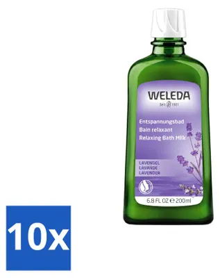 Produktbild von 10 x Weleda Lavendel Entspannungsbadmilch - 200 ml - Vorteilspackung - 10 Stücke