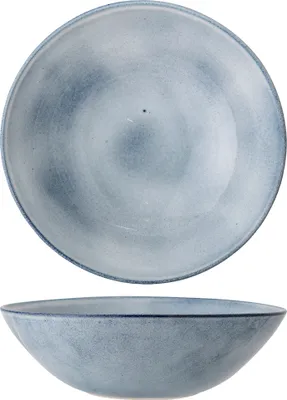 Produktbild von Bloomingville 82047631, Servierschüssel, Steingut, Mehrfarbig, Blau, Oval, 0,3 l, 32 cm