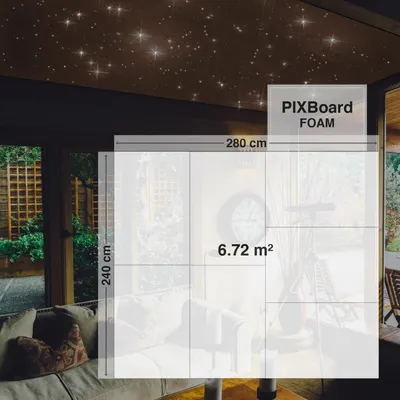 Produktbild von Bausatz Pixlum FOAM LED Sternenhimmel (240 cm x 280 cm) mit 210  PixLEDs - Warmweiß