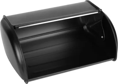 Image de Boîte à pain en acier inoxydable de grande capacité Organisateur de rangement dans la cuisine Noir