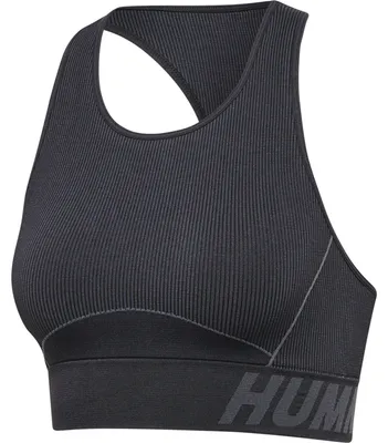 Produktbild von hummel hmlTE CHRISTEL Seamless Sport-Top Damen black/asphalt melange XS