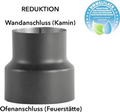 Produktbild von Ofenrohr Reduzierung Bertrams Ø 160-150 mm senotherm UHT-Hydro gussgrau