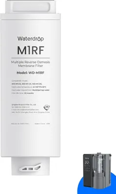 Produktbild von Waterdrop WD-M1RF Filter, Ersatz für WD-M1 Arbeitsplatte Umkehrosmose-System,12 Monate Lebensdauer