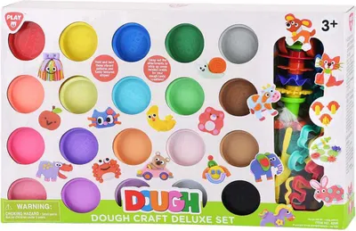 Produktbild von Playgo Luxe Knutsel Kleiset - 20 Kleipotjes