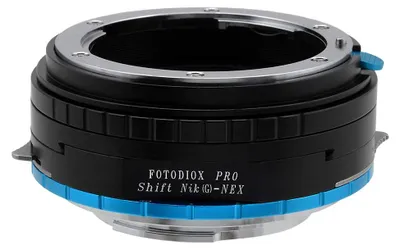 Objektivadapter Nikon G auf Sony E-Mount, Shift-Funktion, schwarz