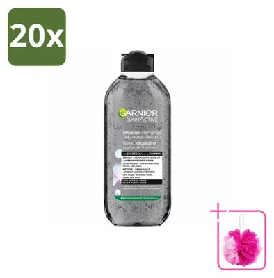Obrázok produktu pre 20 kusov čistiaceho gélu Garnier SkinActive s aktívnym uhlím - 400 ml - výhodný balík - 20 kusov