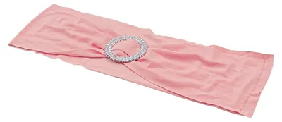 30 rosa Spandex-Stuhlschleifen mit Schnallen-Schieber