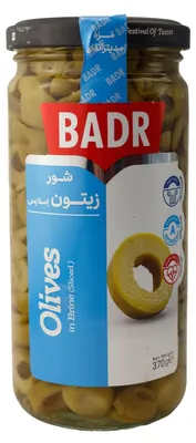 Produktbild von Badr - Eingelegte Oliven in Salzlake 370gr / Abtropf 222 gr
