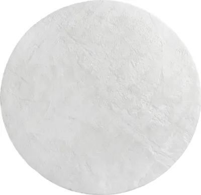 Produktbild von Teppich Rund Fellteppich Kunstfell Plüsch Bettvorleger Shaggy Wohnzimmer Kinderzimmer Grösse Ø 80 cm Rund