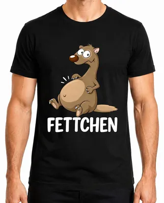Imagen del producto de Camiseta para hombre, diseño con la imagen de "Fettchen Frettchen Dick Lustig Cartoon Haustier Marder Wiesel", color , talla S