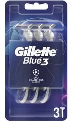Zdjęcie produktu dla Gillette Blue3 Jednorazowe maszynki do golenia dla mężczyzn, 3 sztuki