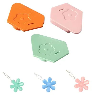 Nähzubehör-Set: 3 magnetische Nahtführungen + 3 Fadenführer