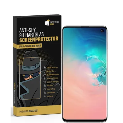 Produktbild von 3x Blickschutz 9H Panzerhartglas für Samsung Galaxy S10 FULL CURVED ANTI-SPY Privacy Displayschutz Panzerfolie Schutzfolie Schutzglas echtes Tempered Panzerglas Screen Protector