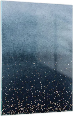 Produktbild von Bilder auf glas - Einteilig - Blau Golden Hintergrund - 50x70cm - Glasbilder - Wandbilder - Bilder - zum Aufhängen bereit - Wanddekoration aus Glas - Glas Bilder - Wandbild auf Glas - GPA50x70-5094