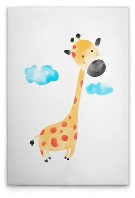 Canvas Wandbild Giraffe Aquarell 50x75 cm