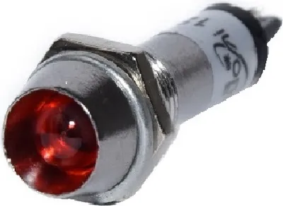Produktbild von Kontrollleuchte Zink LED Kontrollleuchte Leuchtmelder 12V Rot