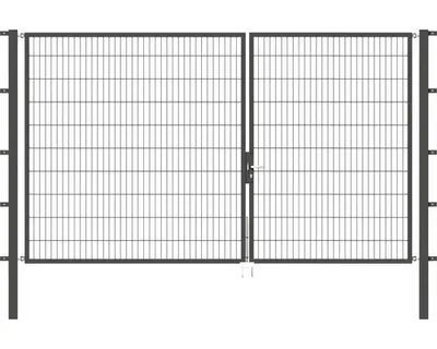 Obrázek produktu pro Alberts 648671 Doppeltor Flexo mit Zubehör, anthrazit, Breite 350 cm, Höhe 200 cm