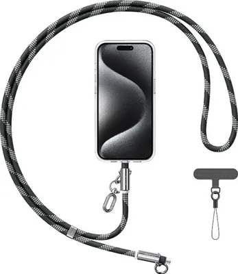 Image de Smycz Do Telefonu Z Kablem Do Ładowania  Usams Sj746 30W Usb-C Do Lightning 1.2M Czarny