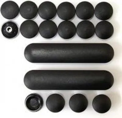 Productafbeelding van Schroefdoppen van kunststof, zwart, voor Wingrack systemen - Kappa Motorcycle