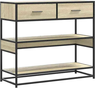 Image de Table console chêne sonoma 90x35x80 cm bois d'ingénierie