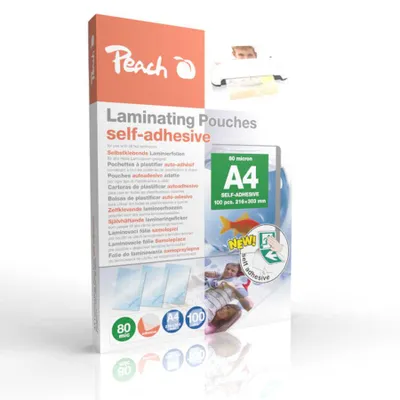 Image de Peach 510588 Peach film de plastification A4 80 mic 100pcs autocollant