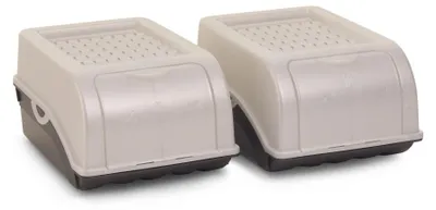 Produktbild von Novaliv 2x Klein 3,5 L Zwiebeltopf perlmut Zwiebelbox Knoblauchtopf Aufbewahrungsbox Vorratsdose Gemüsebox