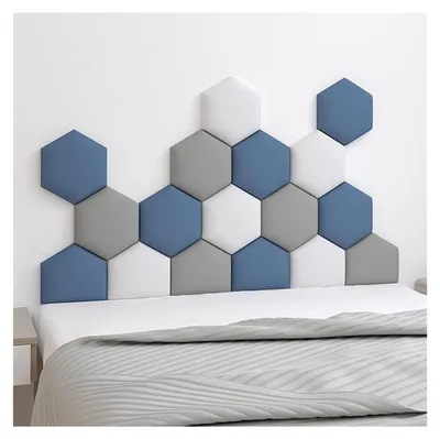 Productafbeelding van Set van 17 Gevoerde Zelfklevende Wandpanelen voor Babykamer