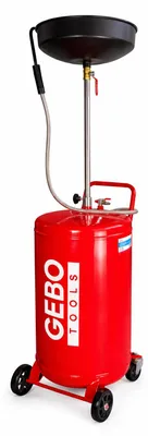 Immagine prodotto di Serbatoio di scarico e cambio dell'olio, drenaggio olio esausto, trasferimento del carburante fluido, imbuto regolabile in altezza, con valvola di regolazione della pressione,75 litri Gebo Tools