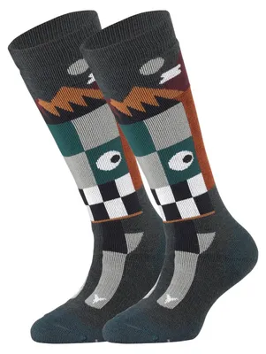 Produktbild von ATOMIC Junior Ski-Socken in Dark Green - Größe 23-26 - Warme Kinder-Skisocken mit Polsterung für Mädchen & Jungen - Kniestrümpfe mit nahtloser Zehenbox - Thermosocken aus Wolle Polyester & Nylon