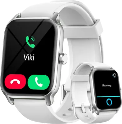Produktbild von Gydom Smartwatch 1.8 AMOLED Fitness Uhr mit Alexa Telefonfunktion Bluetooth Anrufe über 100 Sportmodi Schlafmonitor SpO2 Stressmessung Android iOS