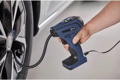 Produktbild von cartrend KFZ-Handkompressor, 8,5 bar, schwarz / blau