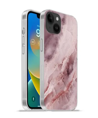 Produktbild von MuchoWow® Handyhülle Schutzhülle Hülle für Apple iPhone 14 Plus - Soft case Naturstein - Rosa - Luxus Silikon Softcase Handy Hülle - Abbildung