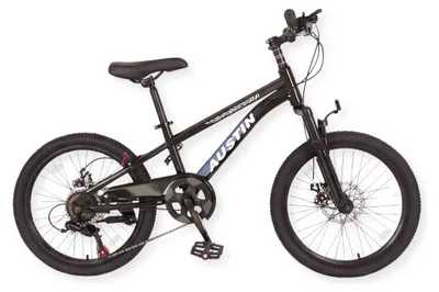 Produktbild von Buxibo - Fahrrad Austin - Kinder-Mountainbike - Stahlrahmen - 20 Zoll - Schwarz