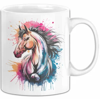 Produktbild von Pferde Tierliebhaber Tasse Geschenk Lustige Geschenkidee Spruch (Weiß)