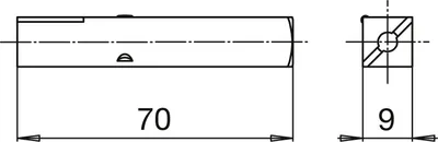 Produktbild von GRUNDMANN Wechselspreizstift GEOS 249V, Länge 70 mm